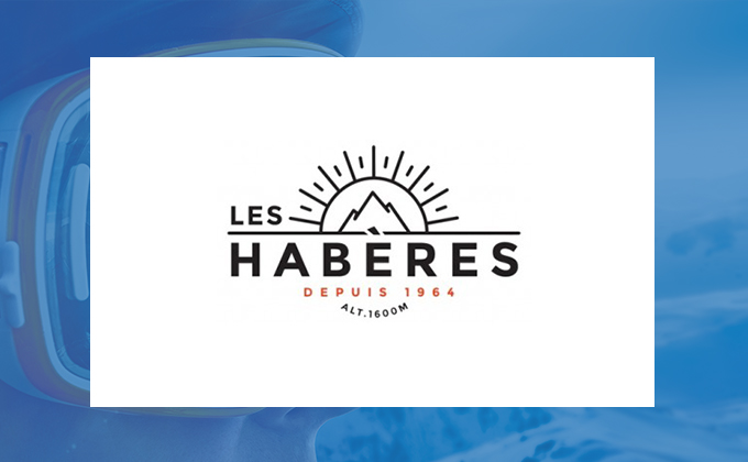 Logo Habères sur fond de montagne