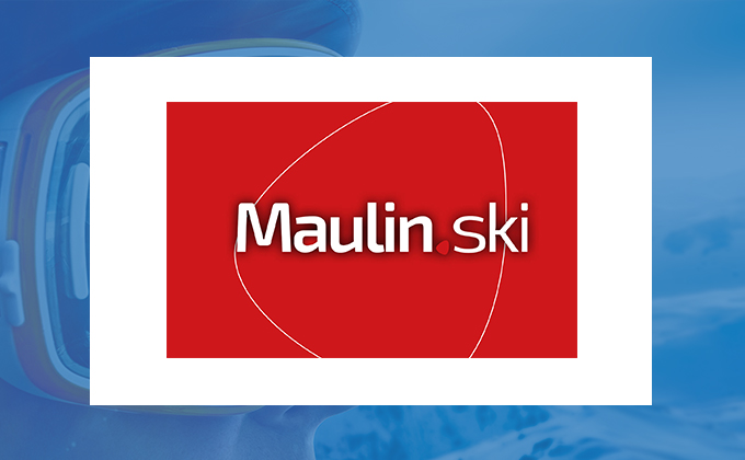 Logo Maulin sur fond de montagne