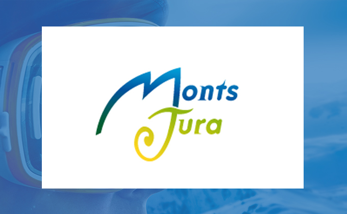 Logo Mont Jura sur fond de montagne